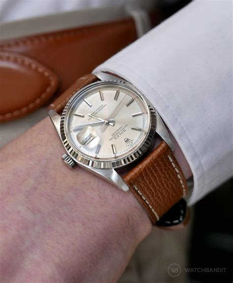 watch strap for rolex datejust size|rolex datejust on leather strap.